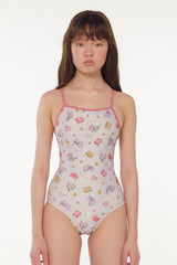 [April Kitty_ivory] One Piece Swimsuit