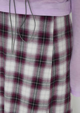 vintage check skirt red ver.