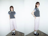 TULIP STRIPE CAPRI PANTS (PINK)