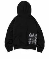 パッチスタッズフードジップアップ (BLACK)