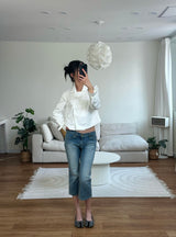 cropped spring trench jacket
