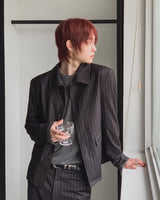 Bonnen Stripe Hidden Button Blazer