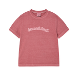 25SS シューティングロゴピグメントウーマン半袖Tシャツ ダークピンク