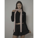 STITCH SLIM MUFFLER-PINK