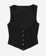 バックコルセットベスト #ブラック