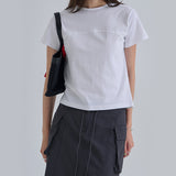 [Contoi] Round Cutline Short-Sleeve T-Shirt - 6 Colors