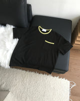 トフ クロップ コントラスト ショートスリーブ Tシャツ 3C