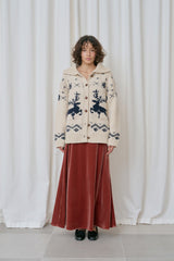 Cosmo velvet skirt_brick