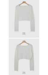 PL Embossing Crop Knit Cardigan (4color)