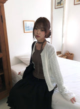 コンフカットリブアンバランススカーフスリムフィットTシャツ
