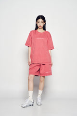 25SS シンプルロゴピグメントショートスリーブTシャツ ピンク