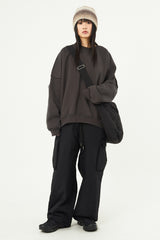 Plain overlock fleece over sweatshirt
