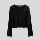 CHECK COMBI TERRY TOP