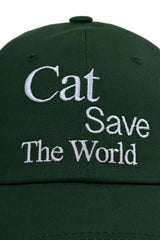 Cat Save The World ボールキャップ (Green)