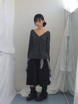Ribbon Stripe Loose Top