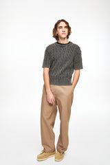 Posh Cable Stone Washing Knit