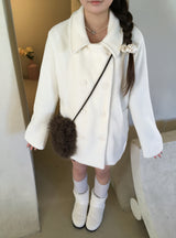 snow double-button coat