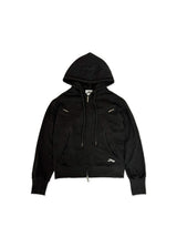 Zip Up Hoodie in Black