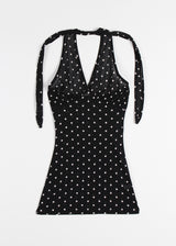 POLKA DOT HALTER SLEEVELESS