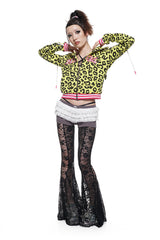 Yellow Leopard Print Hoodie