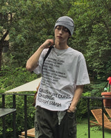 コリルレタリングプリンティング半袖Tシャツ