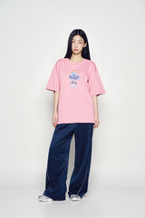 25SS ハートエイリアンショートスリーブTシャツ ライトピンク
