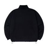 Huke x Nus. ハーフジップアップ(BLACK)
