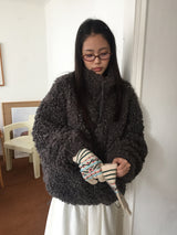 Boucle Half-Neck Zip-Up (2 Colors)