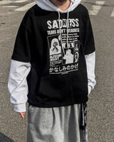 サッドレイヤードオーバーサイズフーディ