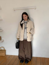 25FW★ [BAONHAUS] セルンカラーマッチングコーデュロイワイドパンツ