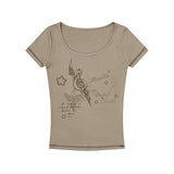 ミラ・ミュージック・グラフィック・スリムTシャツ
