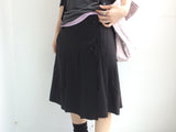 Fringe Button Wrap Skirt
