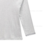 ナウ カラー マッチング ストライプ スリー クォーター Tシャツ