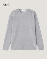 (UNISEX) Double Henley Neck Long Sleeve