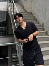 Ocean henley neck short sleeve setup
