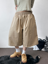 Frendi Cotton Multi Over Long Bermuda Pants 5 Color 