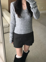 Miz V-neck knitwear (3 colors)