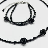 Rose Fit Beaded Bracelet Black