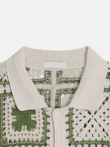 ASCLO Clover Crochet Short Sleeve Cardigan (2color)
