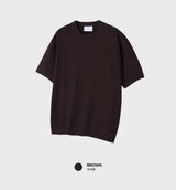 Look Rogane Premium Cotton Blend Round Short Sleeve Knit