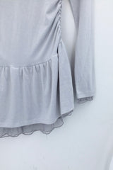 chiffon ruffle line dress