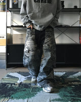 DN camo color combination denim pants (1C)