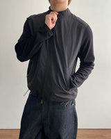 Mix Nylon Ribbed Zip-up