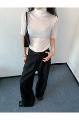 Rachel Turtleneck Short Sleeve Soft T-shirt