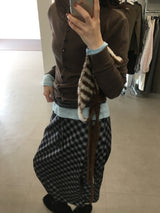 メロウシフォンチェッカースカート (2 Colors)