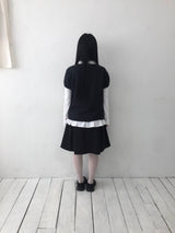 ボタンスリットミディスカート