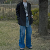 Awesome Super Long Wide Denim Pants (5color)