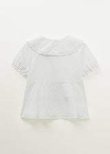 ベンテッドペターパンカラーブラウス (White)