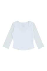 C 90S ラインVネックTシャツ_ホワイト