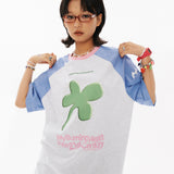 クローバーオーバーフィットラグランtシャツ